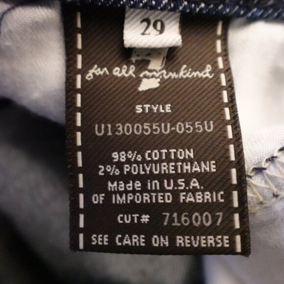 7 For All Mankind “A-Pocket” Bootcut Jeans Women’s 29 Dark Wash Stretch Premium - Picture 15 of 15